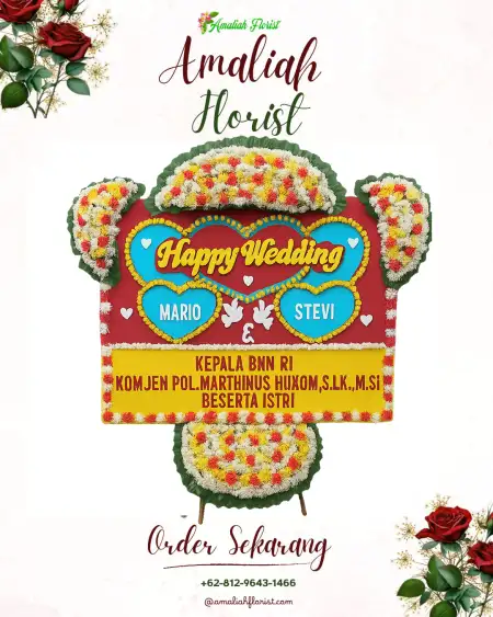 Papan Bunga Pernikahan Putra Dewa